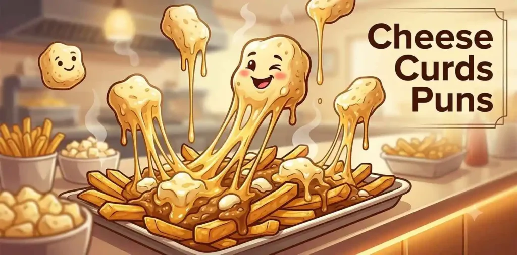 Melting cheese curds over fries