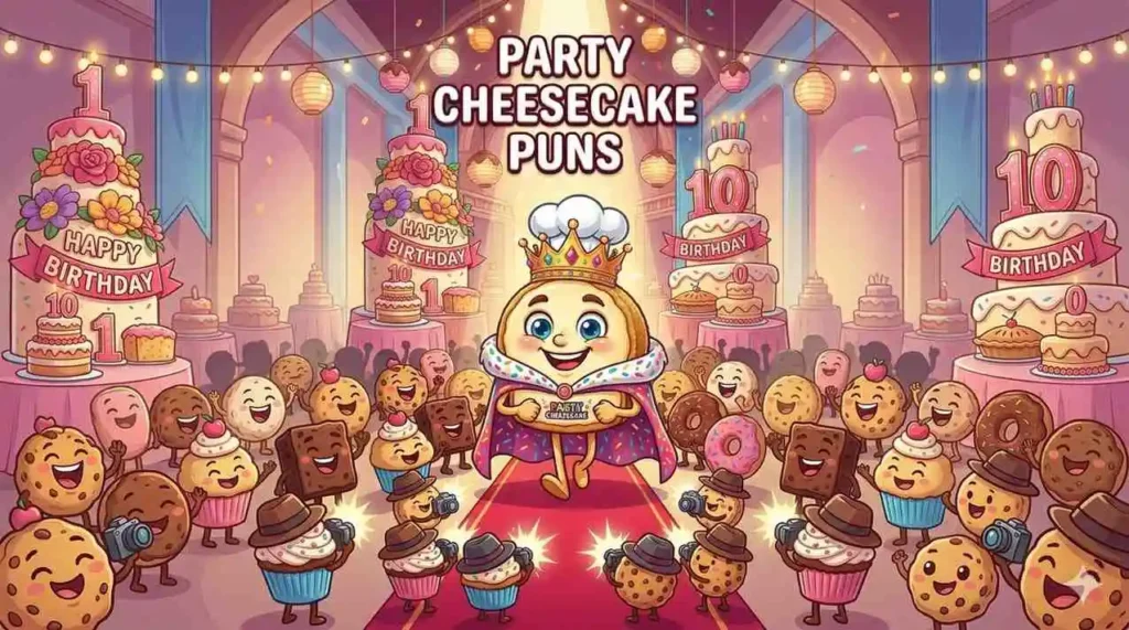 Cheesecake superstar birthday party scene