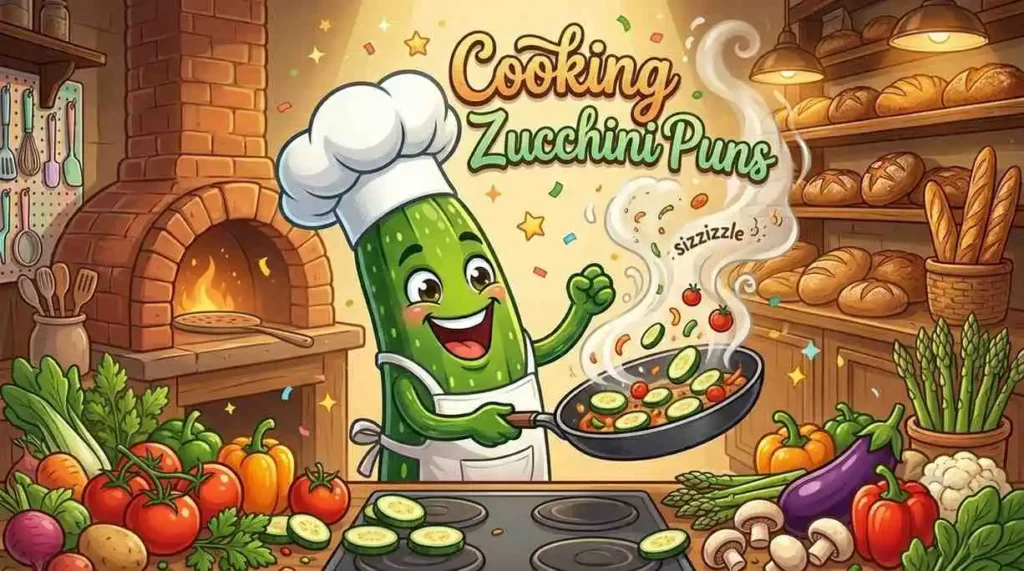 Zucchini chef cooking dinner