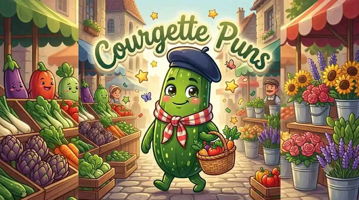 Fancy courgette wearing beret