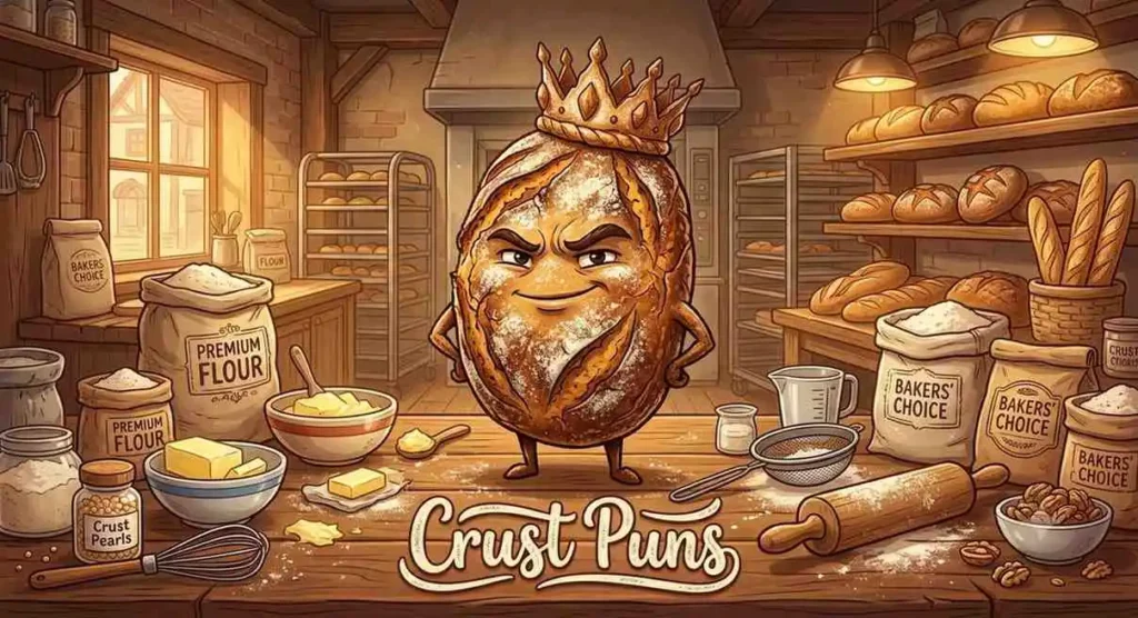 Funny crust loaf in bakery