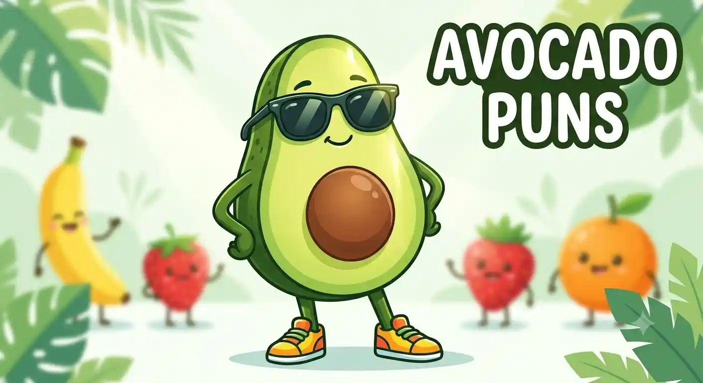 Cute smiling avocado