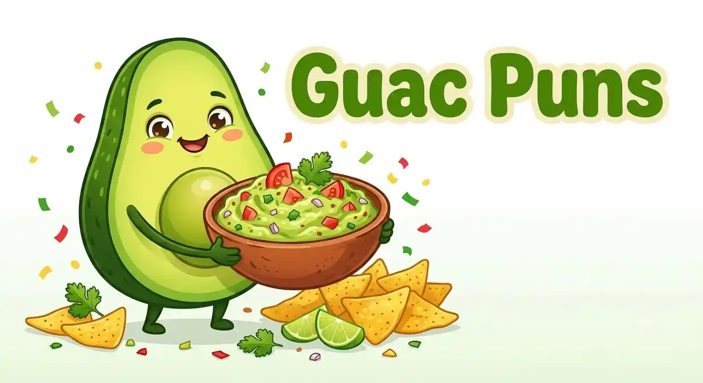 Happy avocado holding guacamole bowl