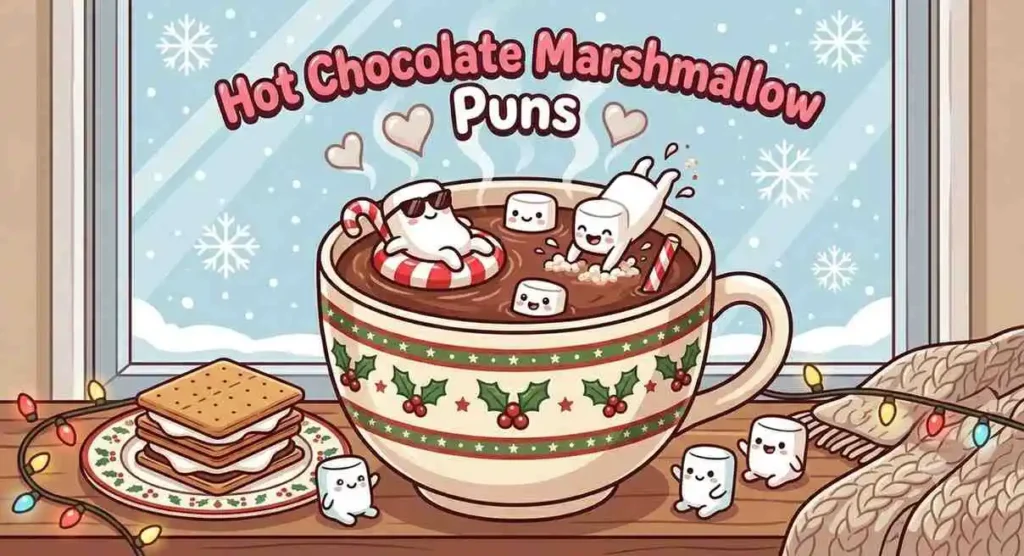 Marshmallows floating in hot cocoa