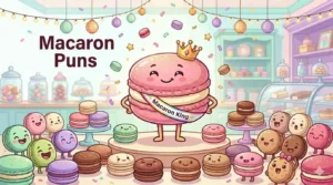 Colorful cartoon macarons smiling together