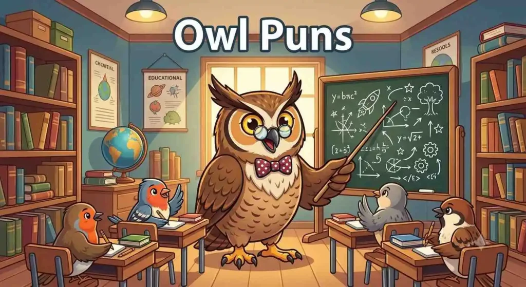 smart owl teaching classroom joke