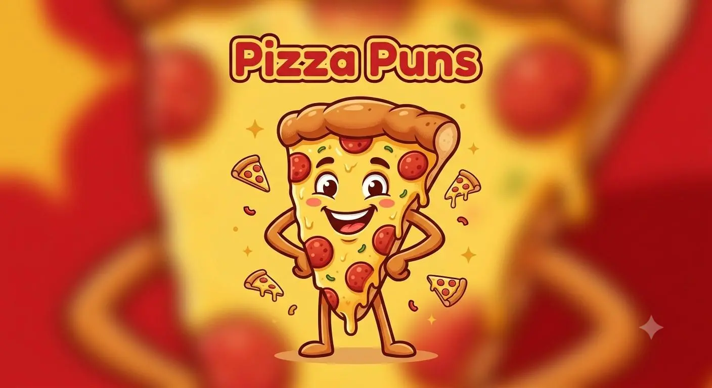 cartoon pizza slice smiling happily