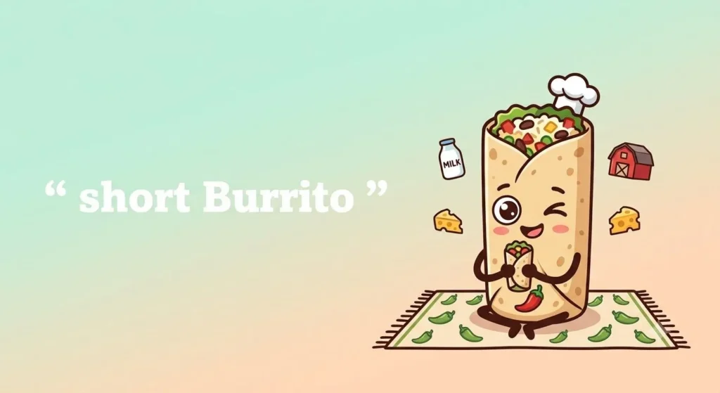 Minimal burrito humor text design