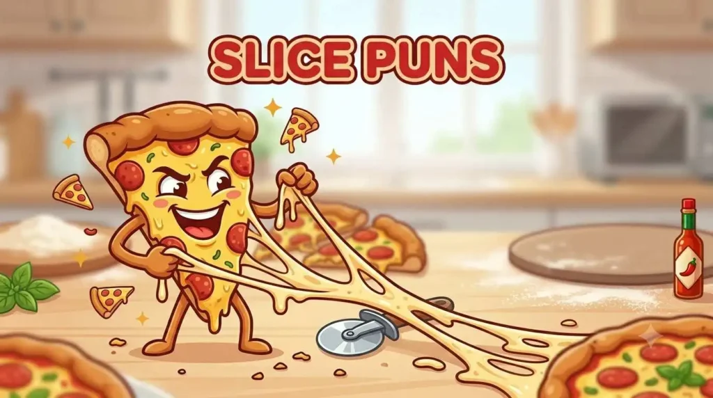 cheesy pizza slice cartoon laughing