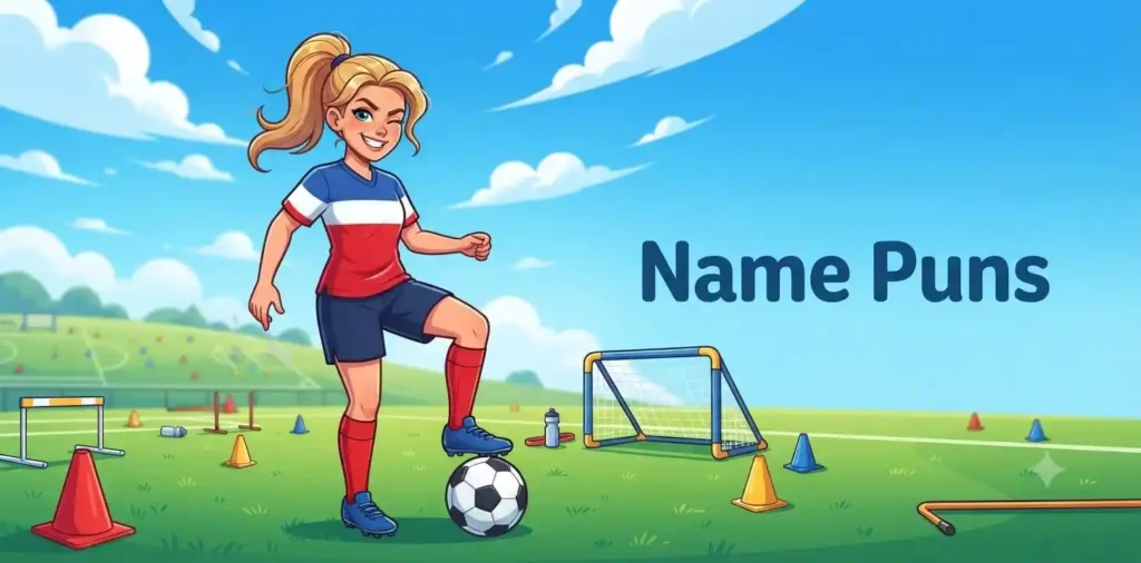 Cheerful player with soccer ball