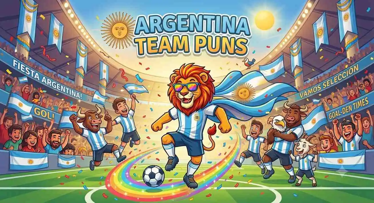 Argentina football team celebrating.