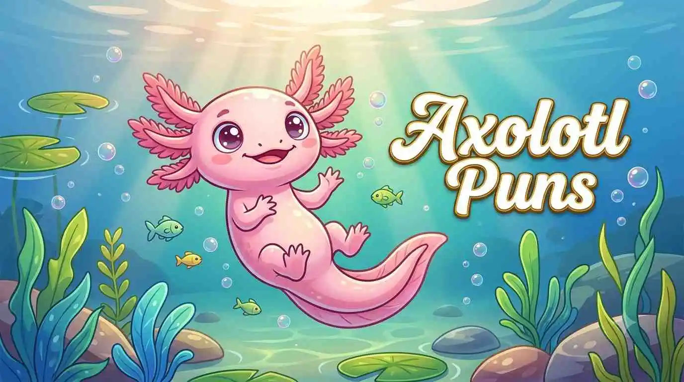 Cute axolotl smiling
