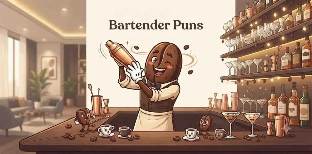 Bartender serving drinks