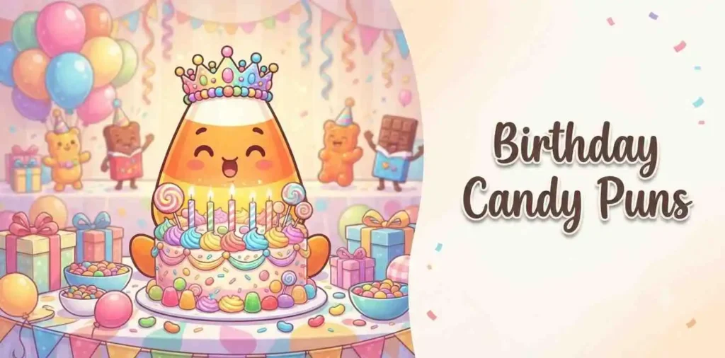 Cute candy corn celebrating a birthday