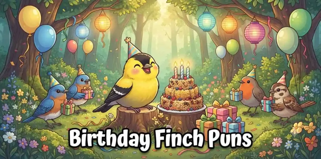Finch celebrating birthday party