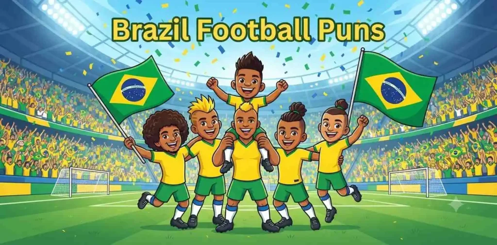 Happy Brazil football team