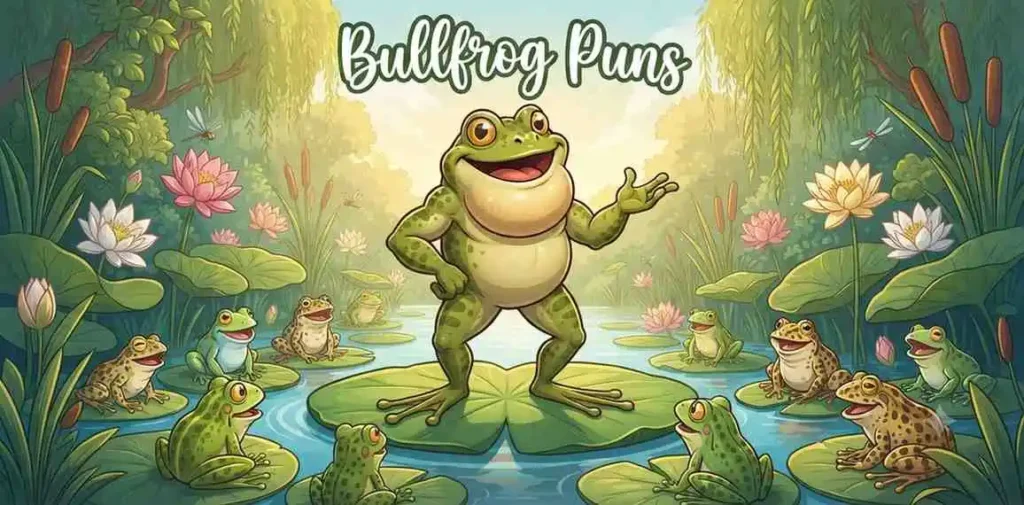 Big bullfrog by pond