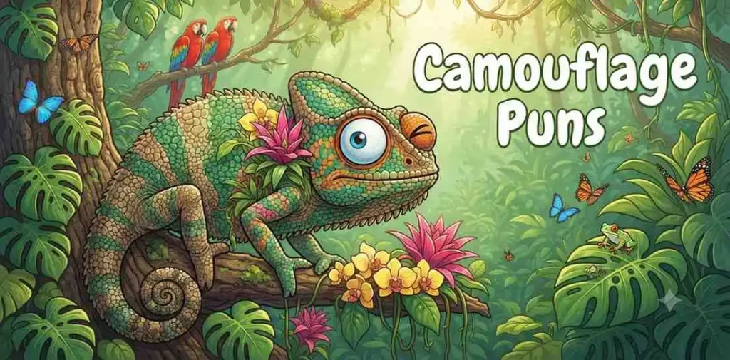 Color-changing chameleon hiding