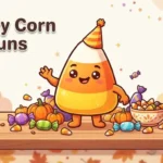 Funny candy corn character