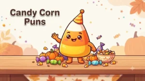 Funny candy corn character