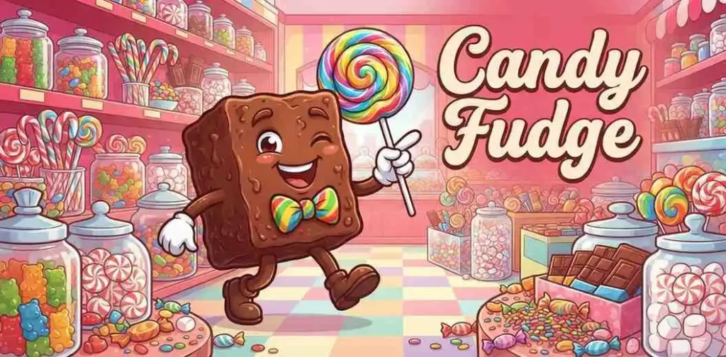 Colorful candy fudge