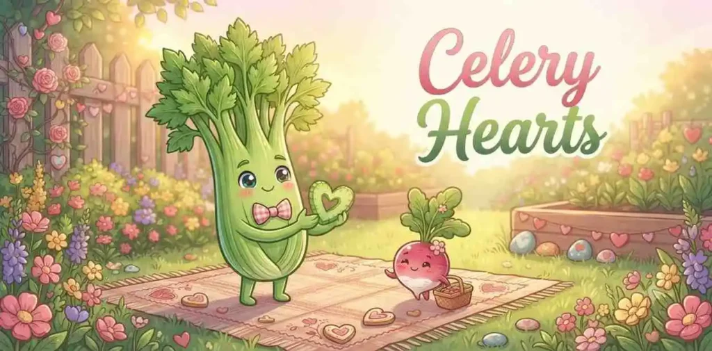 Cute celery hearts