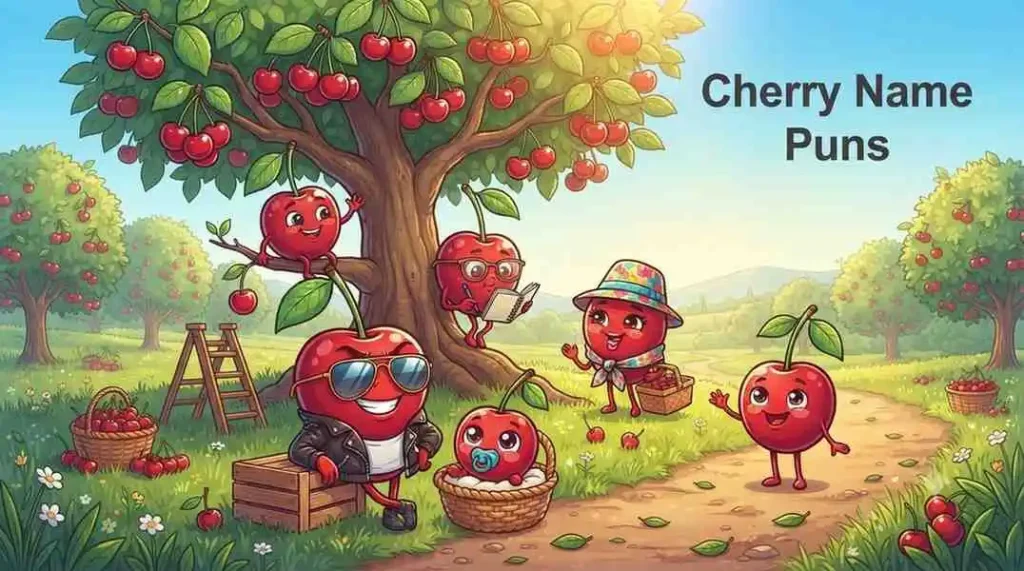 Cute cherry with funny names