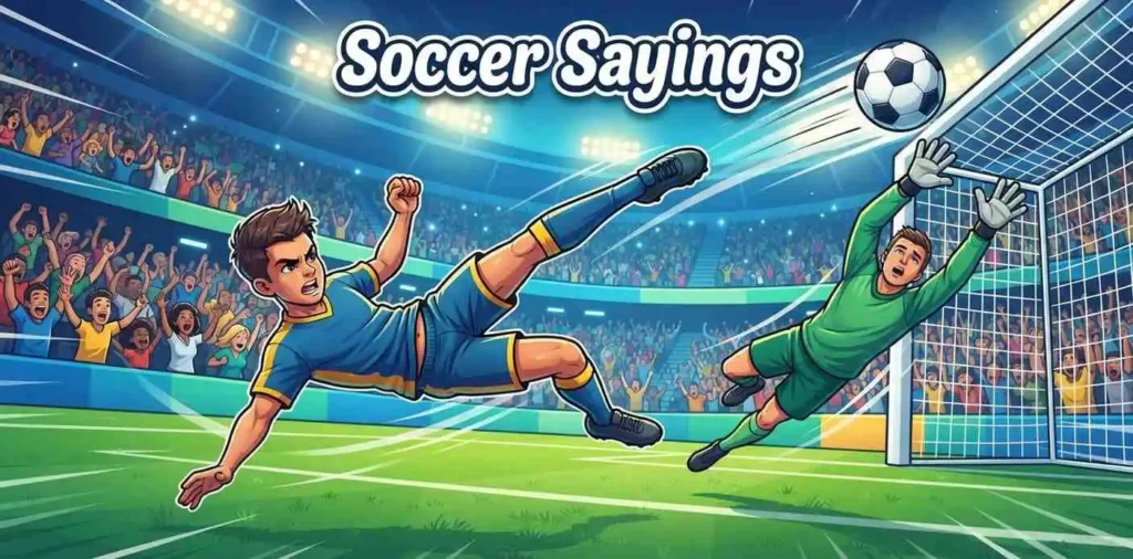 Young player scoring goal