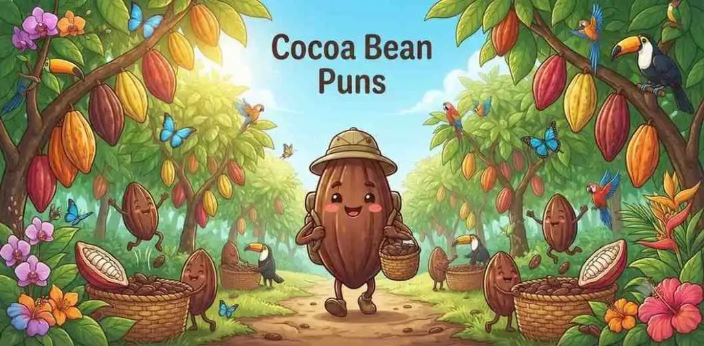 Cute cocoa bean character