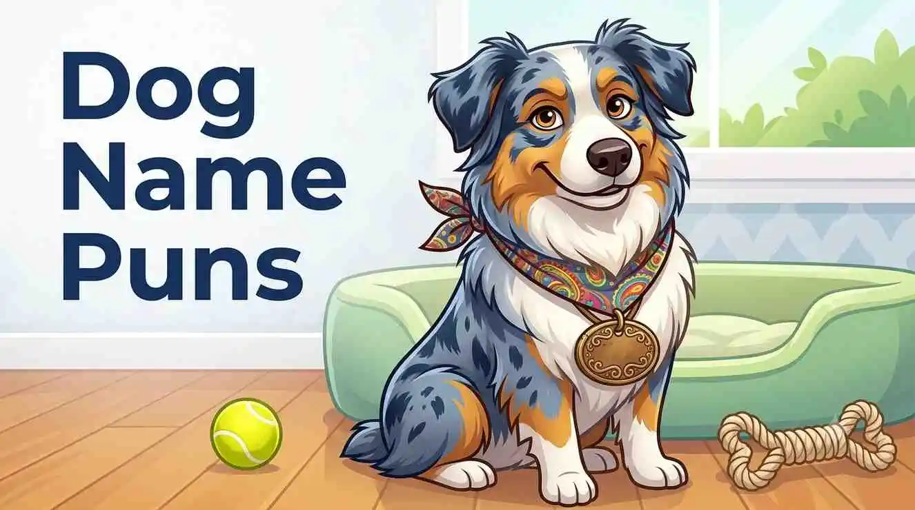 Funny dog with playful name