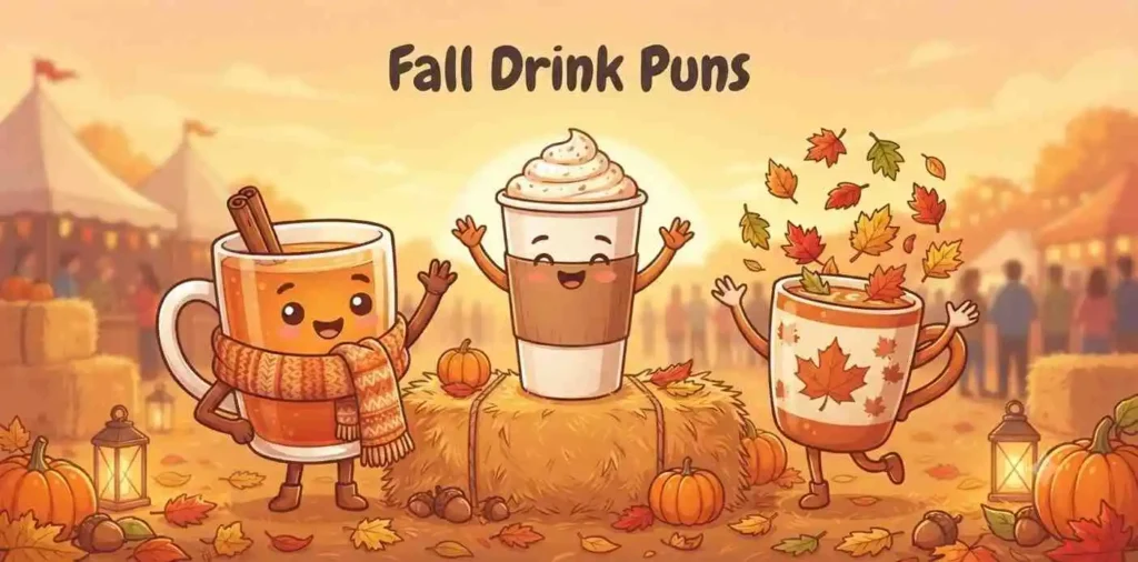 Cute autumn drinks celebrating fall