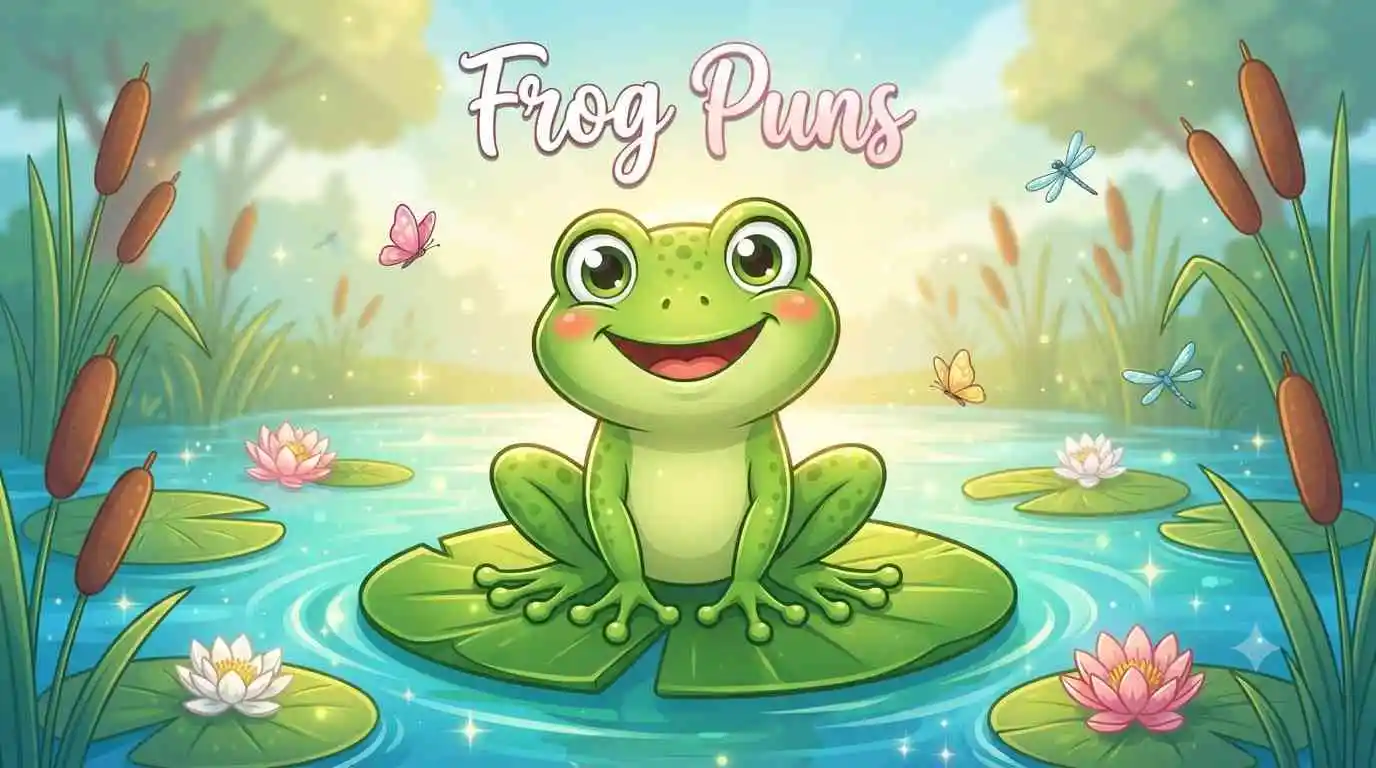 Happy frog smiling