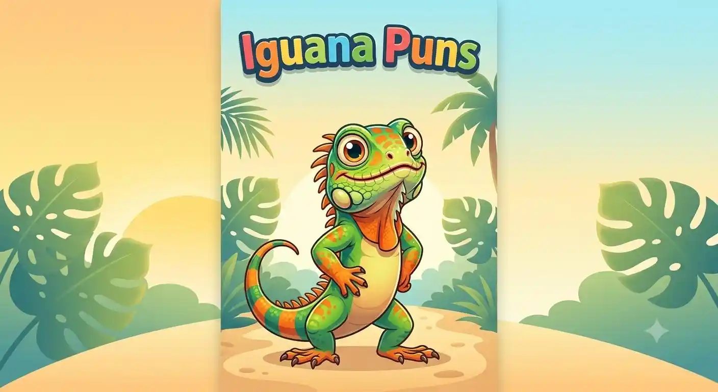 Funny iguana smiling