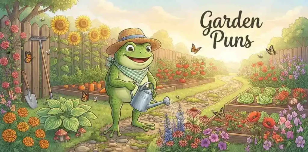 Cute toad in garden