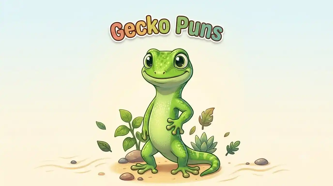 Cute gecko making funny expressions