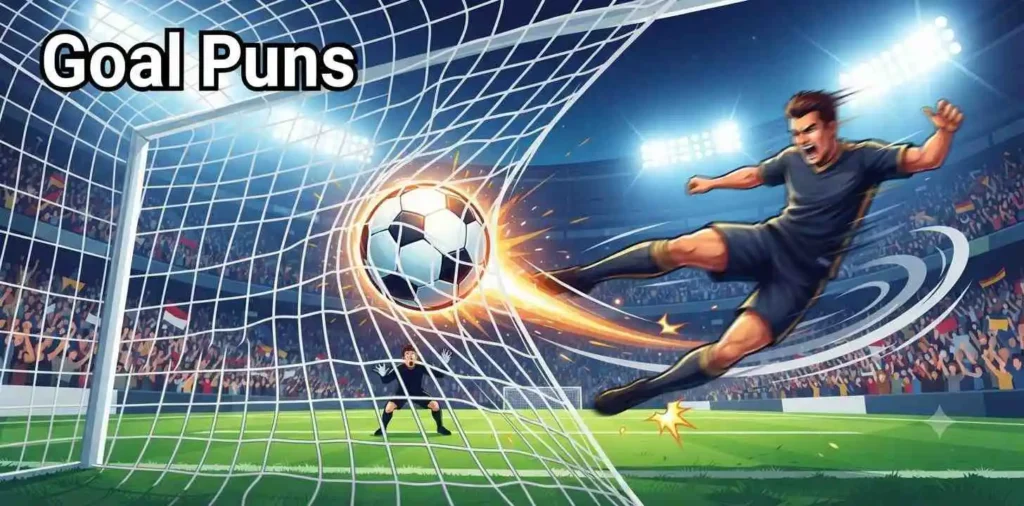 Player kicking ball into goal