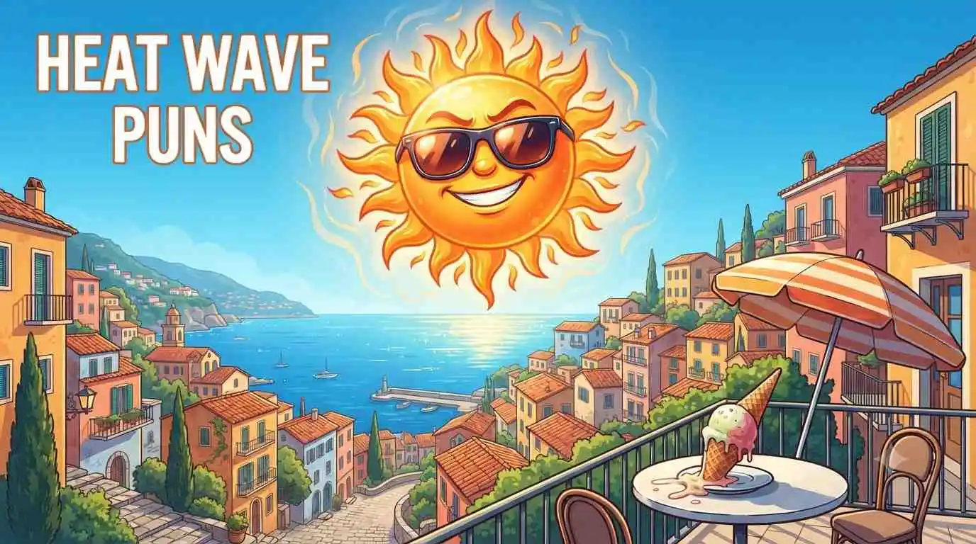 Bright sun in extreme heat