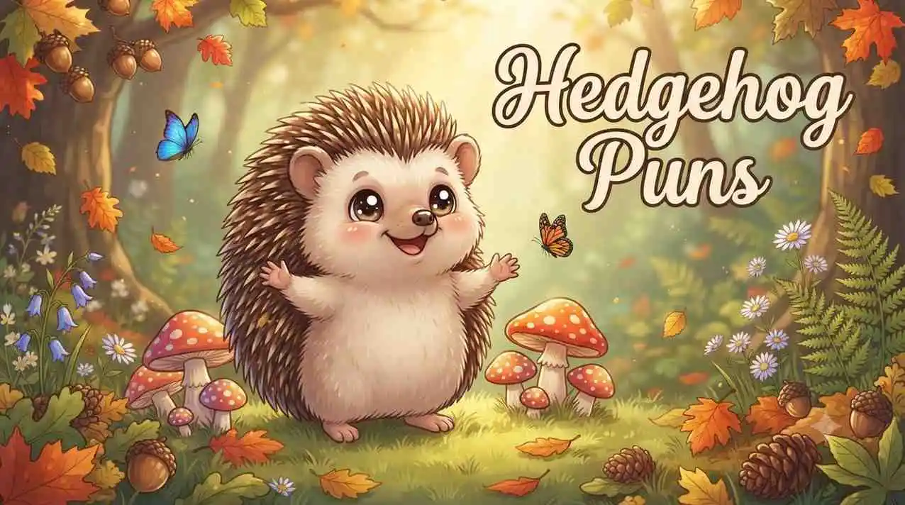 Cute smiling hedgehog