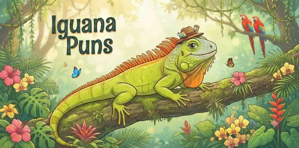 Friendly iguana on branch