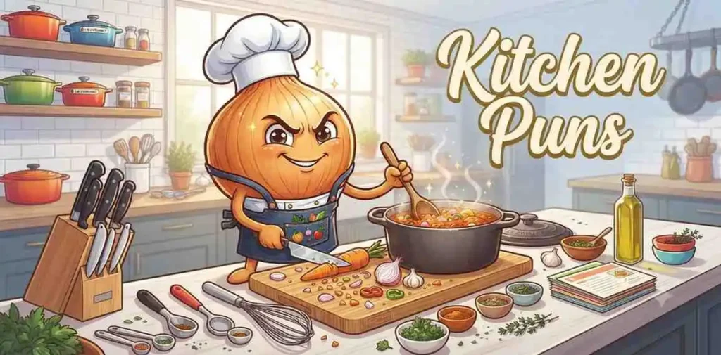 Onion chef cooking in kitchen