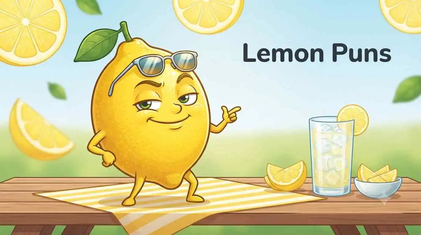 Funny lemon enjoying summer