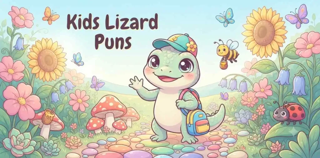 Cute baby lizard waving