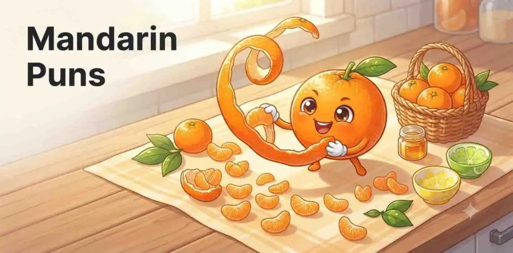 Cute mandarin peeling fruit
