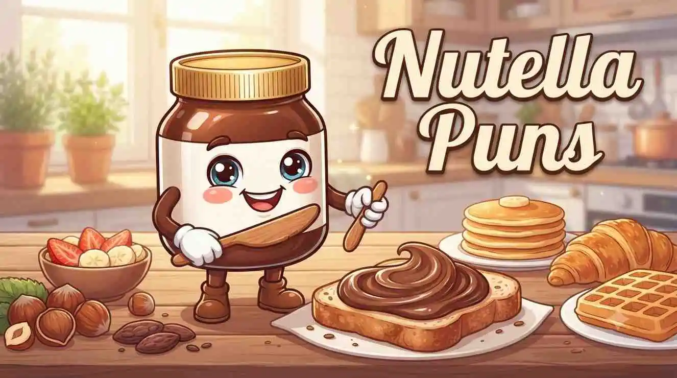 Cute smiling Nutella jar