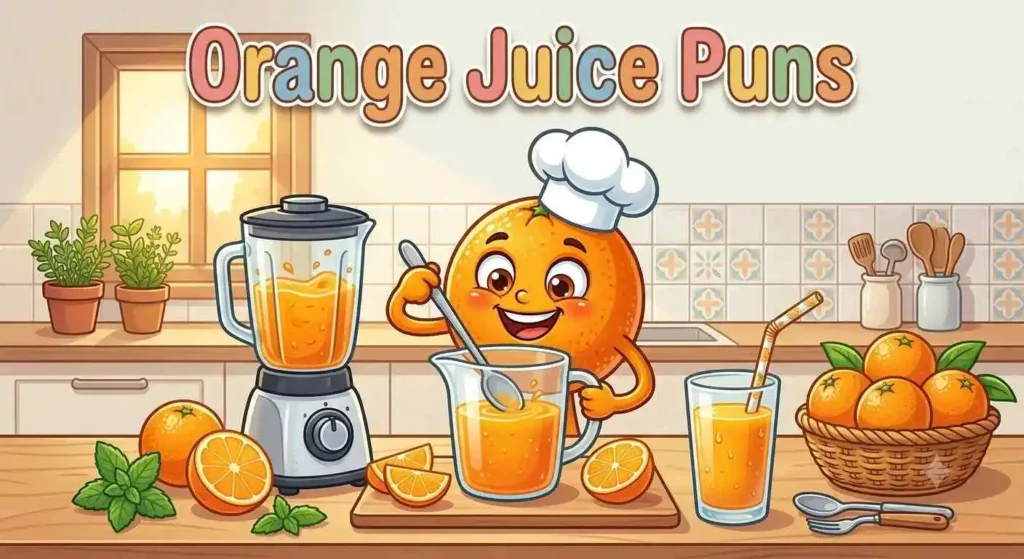 Orange juice smiling