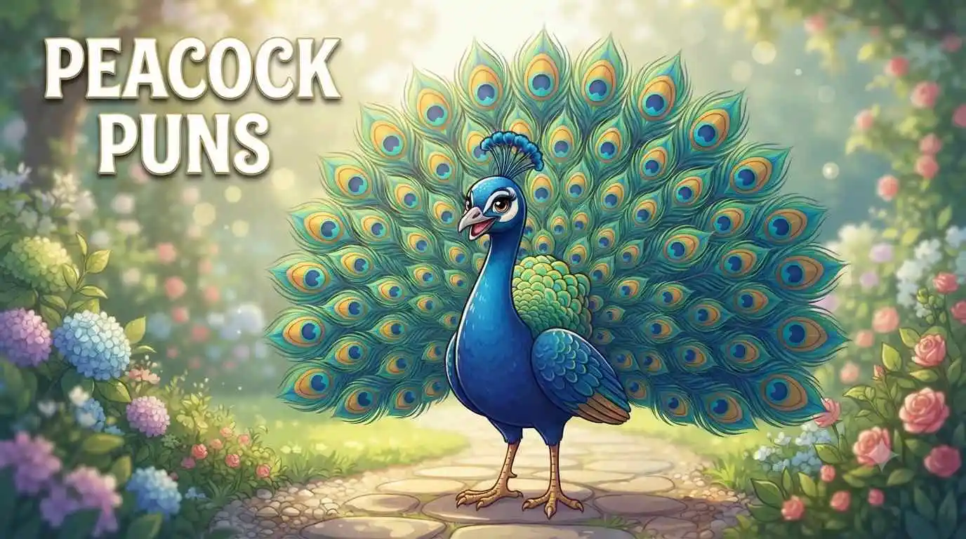 Colorful peacock displaying feathers