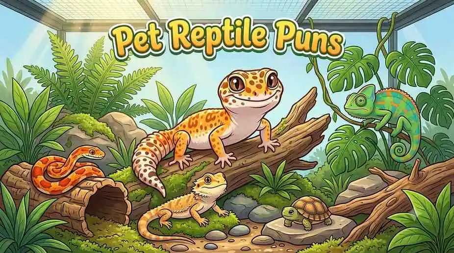 Cute pet reptiles smiling