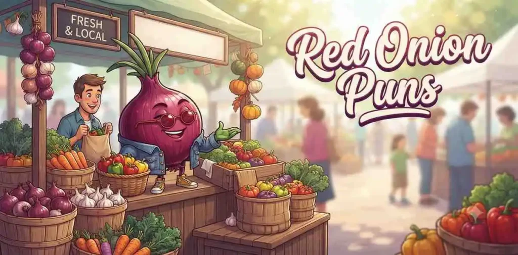 Cute red onion