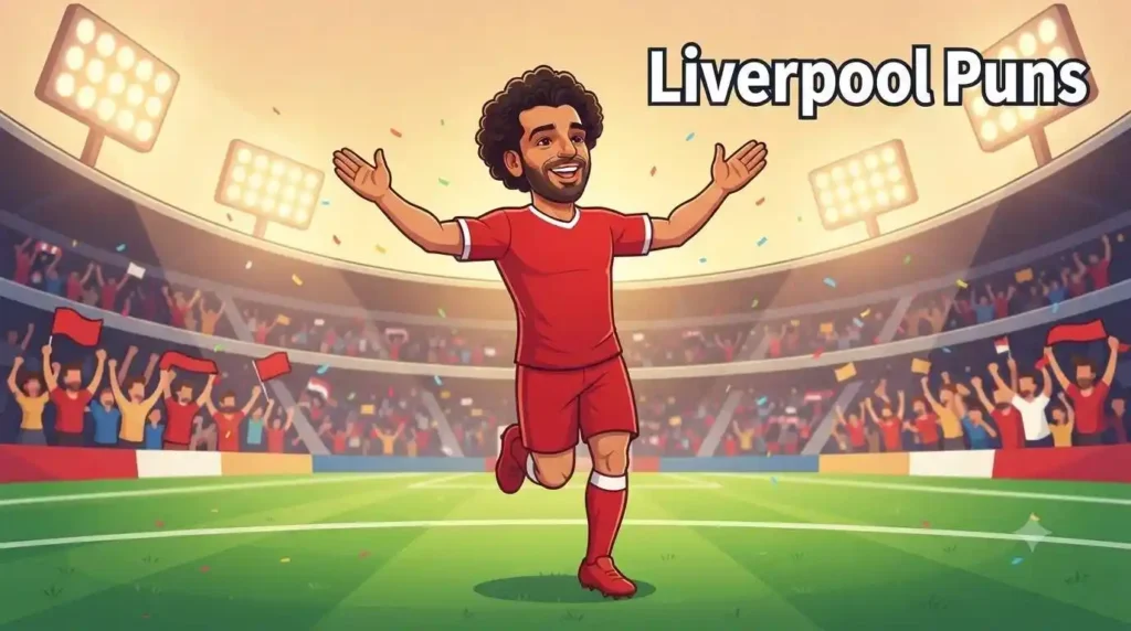 Smiling football star celebrating goal