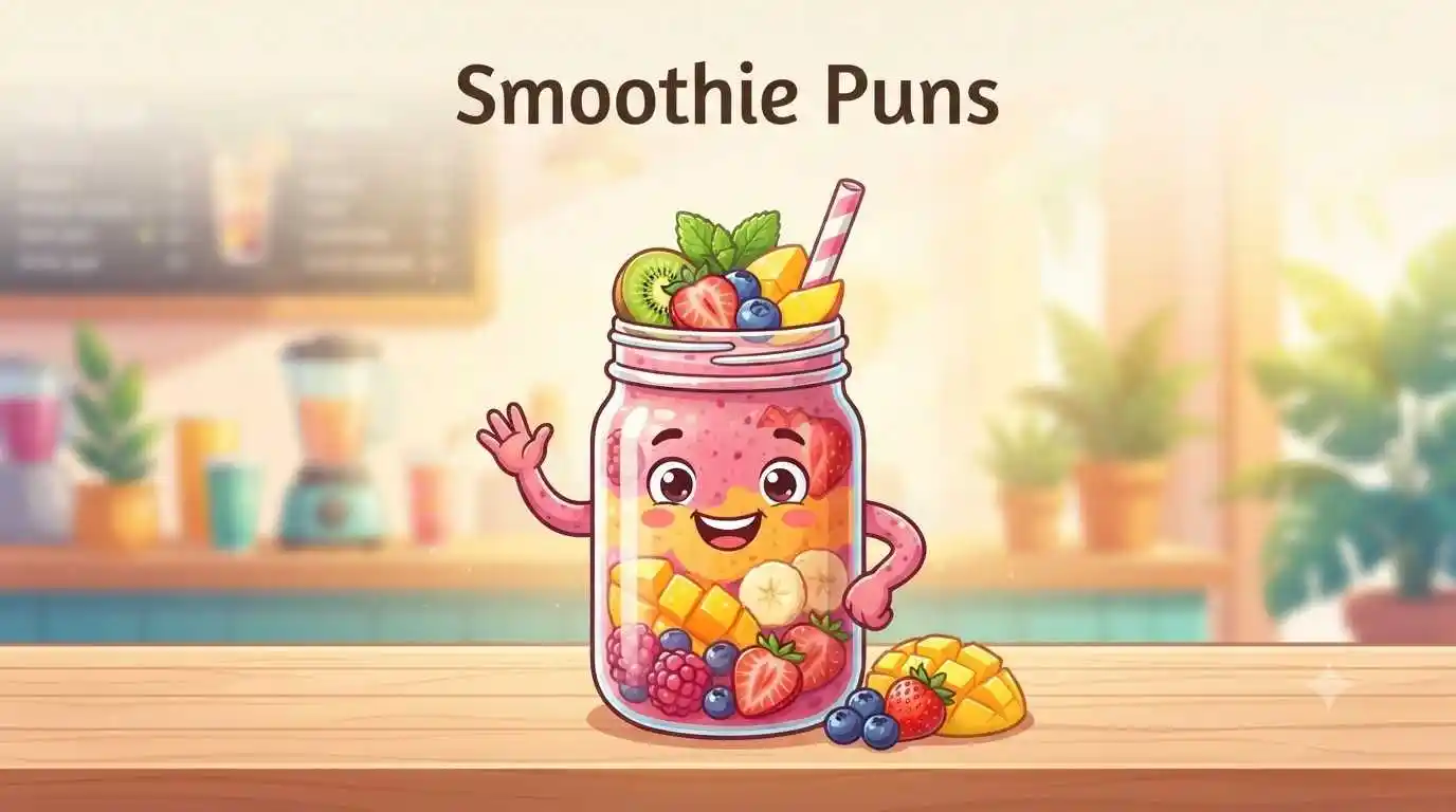 Happy smoothie cup smiling